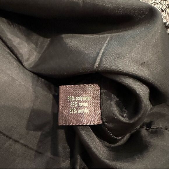 Elegant Lined Tweed Mini Skirt in Black, Beige and White from The Limited Size 8 - Picture 5 of 7